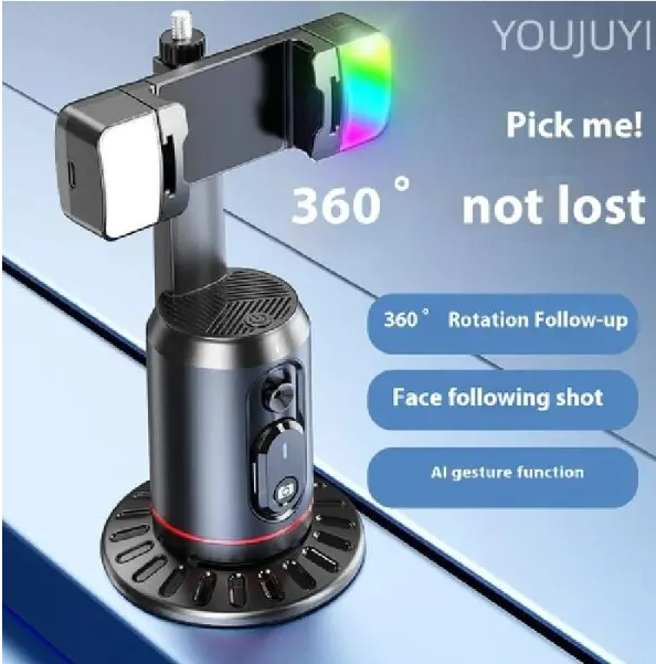 360 Auto Face Tracking Tripod Auto Phone Holder Smart Selfie Stabilizer Control
